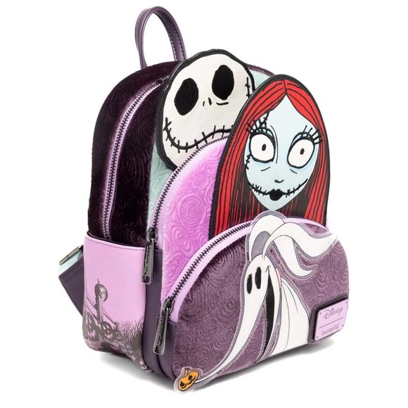 Loungefly Disney Nightmare Before Christmas Glow in Dark Backpack 707 Street NWT - Picture 3 of 10
